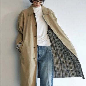 Oversized reversible trench coat